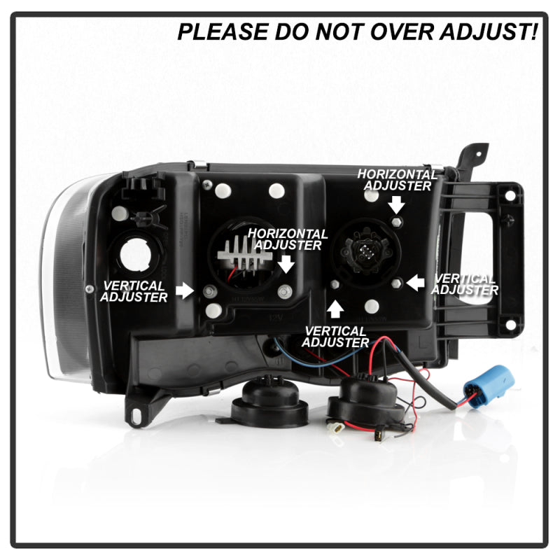 Spyder Dodge Ram 1500 02-05/Ram 2500/3500 03-05 High-Power LED Headlights - Black PRO-YD-DR02V2PL-BK SPYDER