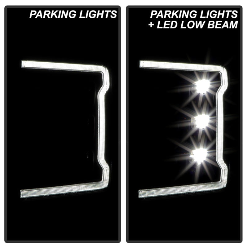 Spyder Ford F-250/F-350/F450 17-18 Full LED Headlights Chrome PRO-YD-FS17HALAP-SEQ-BK SPYDER
