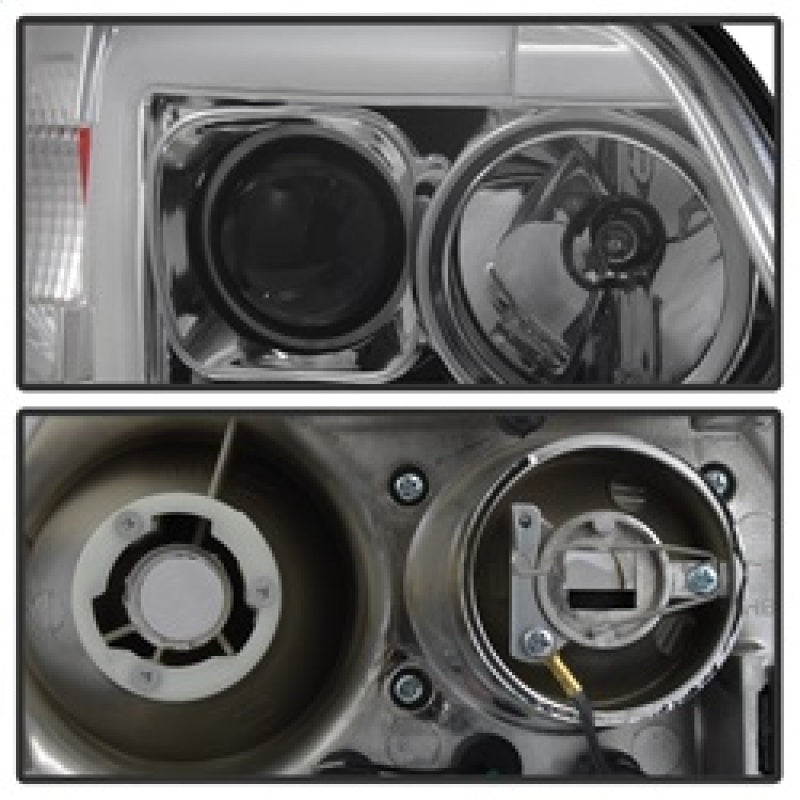 Spyder 97-03 Ford F-150 (After 6/1997) V2 Proj Headlights DRL LED - Chrm (PRO-YD-FF15097V2-LB-C) SPYDER