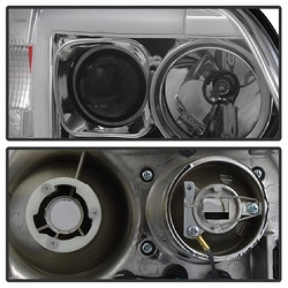 Spyder 97-03 Ford F-150 (After 6/1997) V2 Proj Headlights DRL LED - Chrm (PRO-YD-FF15097V2-LB-C) SPYDER