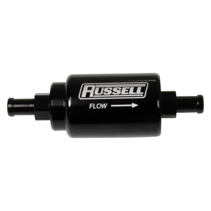 Russell 5/16 Male To 5/16 Male Barbed Fuel Check Valve - Black Anodized