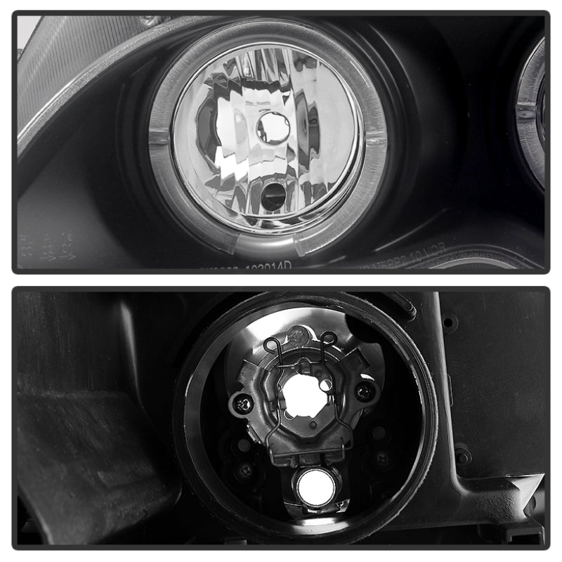 Spyder BMW E46 3-Series 02-05 4DR Projector Headlights 1PC LED Halo Blk PRO-YD-BMWE4602-4D-AM-BK SPYDER