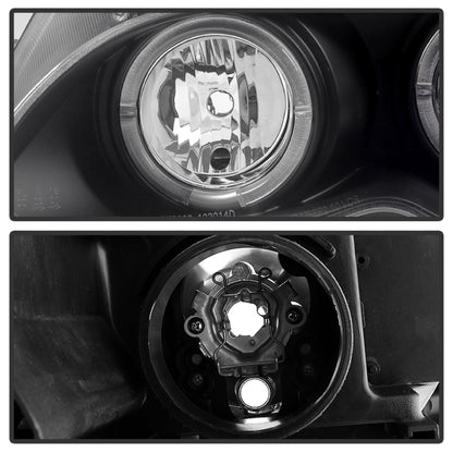 Spyder BMW E46 3-Series 02-05 4DR Projector Headlights 1PC LED Halo Blk PRO-YD-BMWE4602-4D-AM-BK SPYDER
