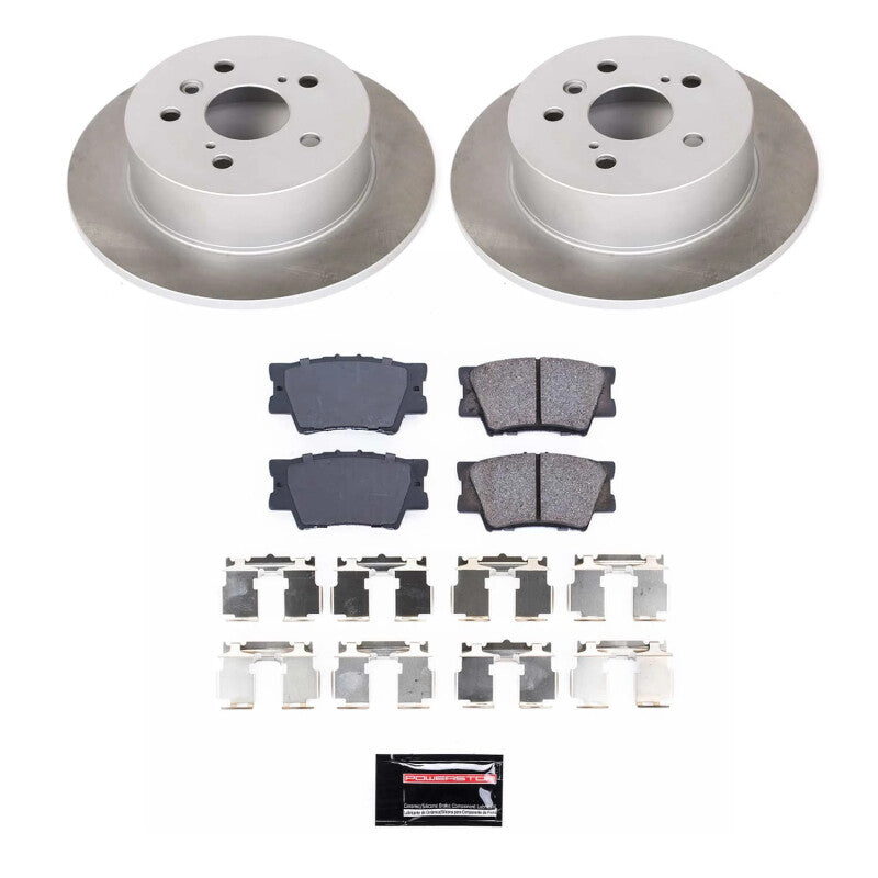 Power Stop 12-17 Toyota Camry Rear Semi-Coated Rotor Kit PowerStop