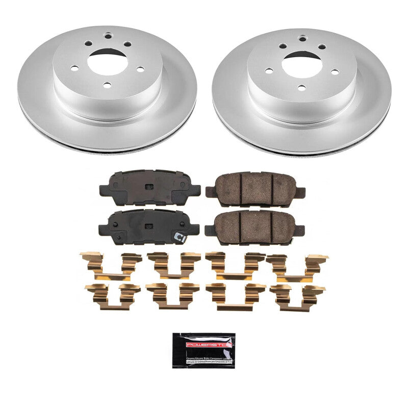 Power Stop 2009 Nissan 370Z Rear Z17 Coated Brake Kit PowerStop