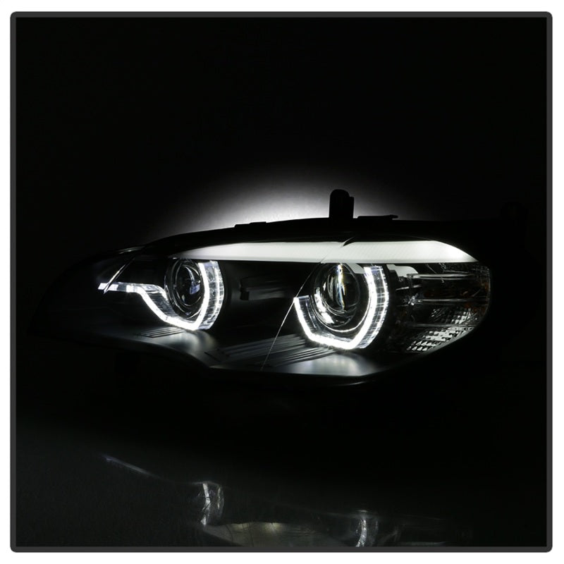 Spyder 07-10 BMW X5 E70 (HID Models Only) Projector Headlights - Black PRO-YD-BMWE7007-AFSHID-BK SPYDER