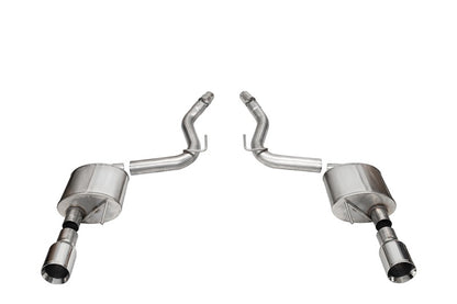 Corsa 2024 Ford Mustang GT Sport Axle-Back Dual Rear Exit with 4.5in Straight Cut Polished Tips CORSA Performance