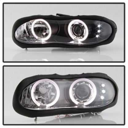 Spyder Chevy Camaro 98-02 Projector Headlights LED Halo LED Blk - Low H1 PRO-YD-CCAM98-HL-BK SPYDER