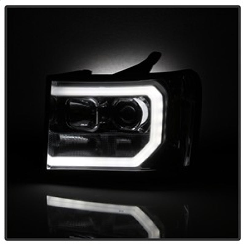 Spyder GMC Sierra 1500/2500/3500 07-13 V2 Projector Headlights - Smoke PRO-YD-GS07V2-LBDRL-SM SPYDER