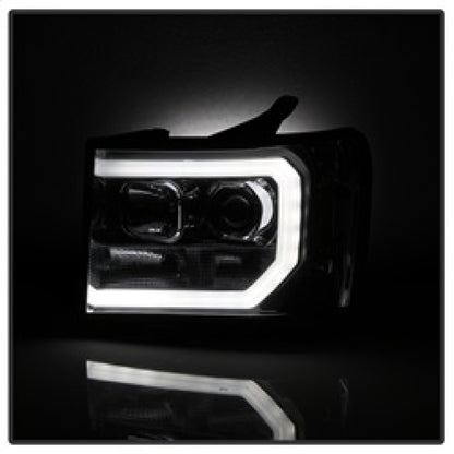 Spyder GMC Sierra 1500/2500/3500 07-13 V2 Projector Headlights - Smoke PRO-YD-GS07V2-LBDRL-SM SPYDER