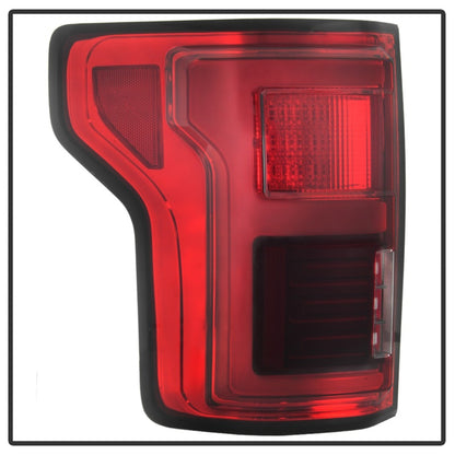 Spyder 15-18 Ford F-150 LED Tail Lights (w/Blind Spot) - Red Clear (ALT-YD-FF15015BS-LBLED-RC) SPYDER