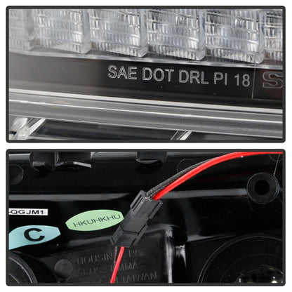 Spyder Jeep Wrangler 2018-2019 (Halogen Model Only) LED Front Bumper Lights - Seq. Signal - Black SPYDER