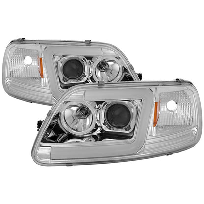 Spyder 97-03 Ford F-150 (After 6/1997) V2 Proj Headlights DRL LED - Chrm (PRO-YD-FF15097V2-LB-C) SPYDER