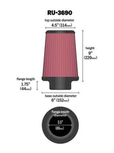 Load image into Gallery viewer, K&amp;N Universal Clamp-On Air Filter 3-1/2in FLG / 6in B / 4-1/2in T / 9in H