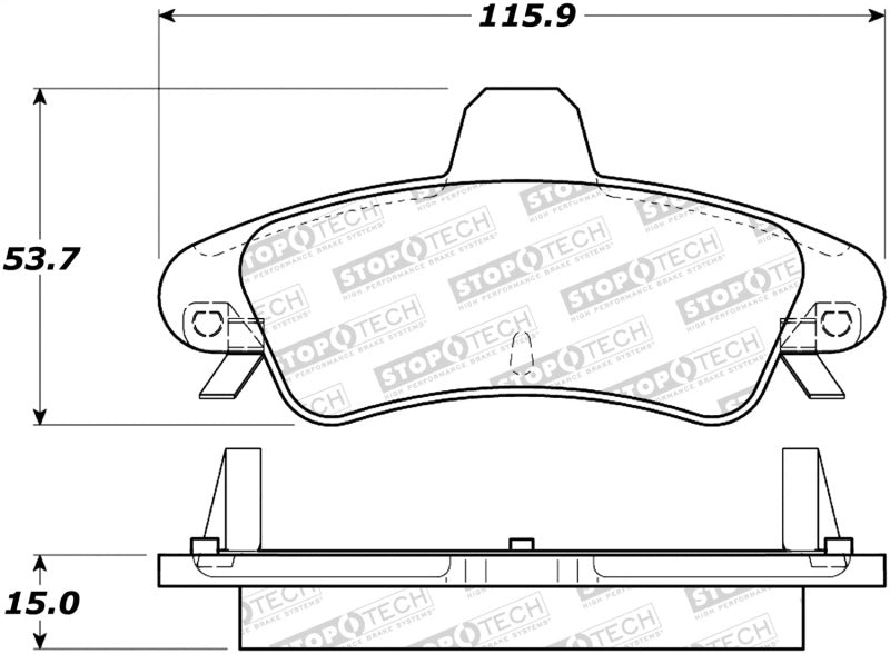 StopTech Premium Ceramic Brake Pads - 308.08991 Stoptech