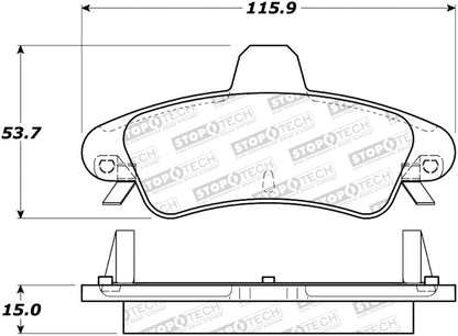 StopTech Premium Ceramic Brake Pads - 308.08991 Stoptech