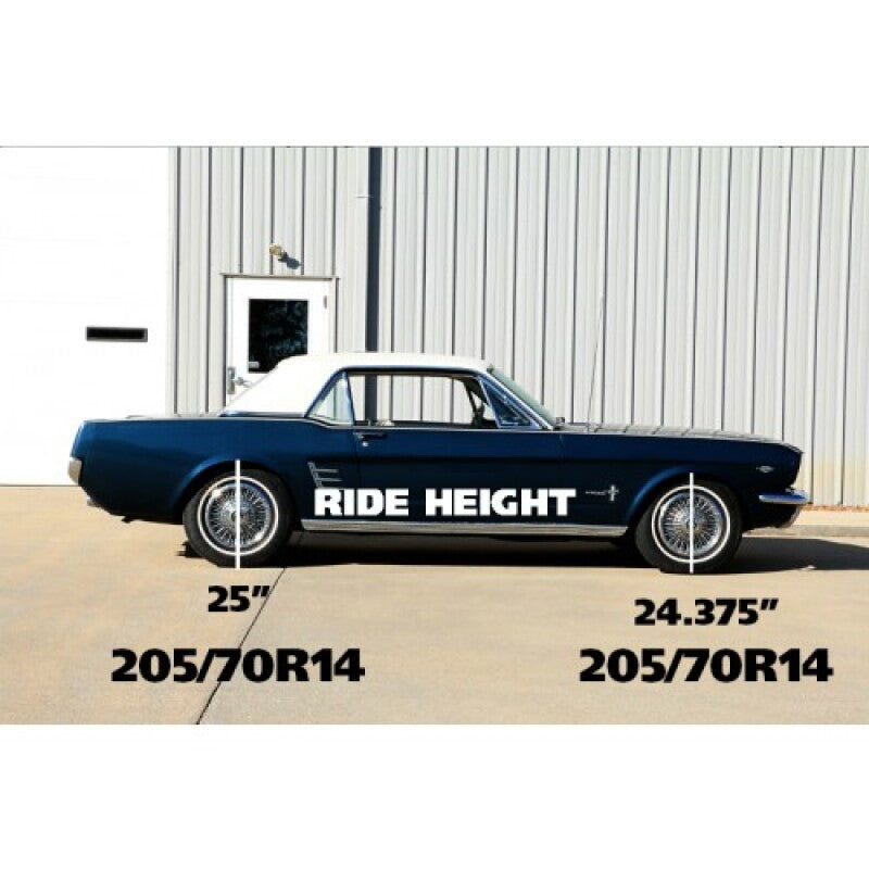 Ridetech 64-66 Ford Mustang Composite Leaf Springs w/ HQ Shocks - 2in Drop - Rear