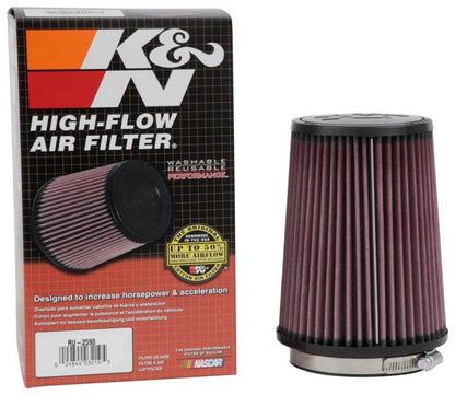 K&N Filter Universal Rubber Filter 4 inch Flange 5 3/8 inch Base 4 3/8 inch Top 7 inch Height K&N Engineering