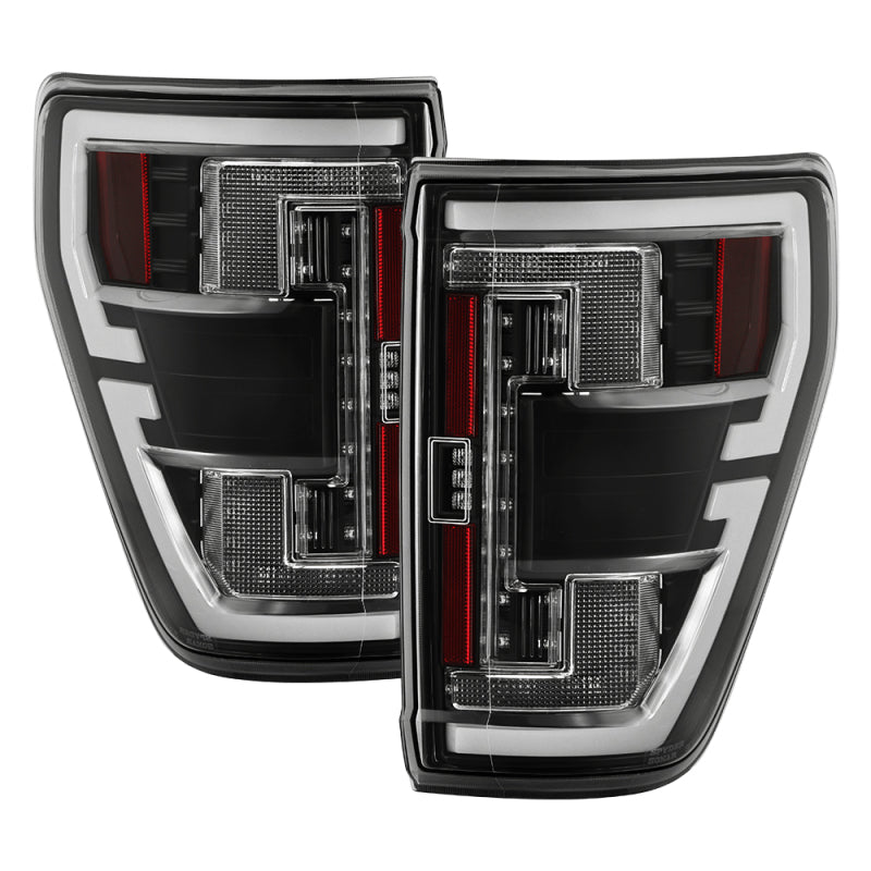 Spyder 21-23 Ford F150 (Halogen w/ Blind Spot) Full LED Tail Lights - Black (ALT-YD-FF15021HALBS-BK) SPYDER