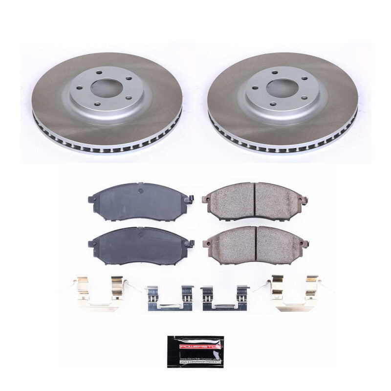 Power Stop 11-14 Nissan Murano Front Semi-Coated Rotor Kit PowerStop
