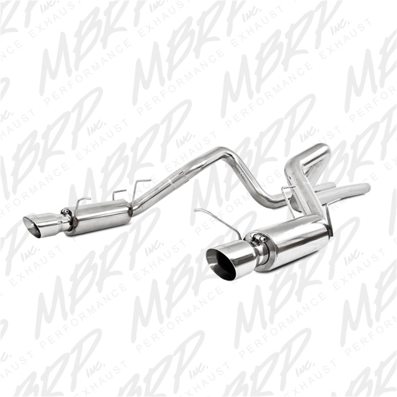 MBRP 11-12 Ford Shelby GT 500 T304 3in Cat Back Dual Split Rear Race Version 4.5in Tips MBRP