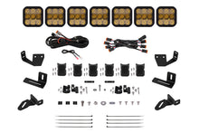 Load image into Gallery viewer, Diode Dynamics Prinsu/Sherpa Roof Racks- SS5 7-Pod CrossLink Mounting Kit - Sport Yellow Combo