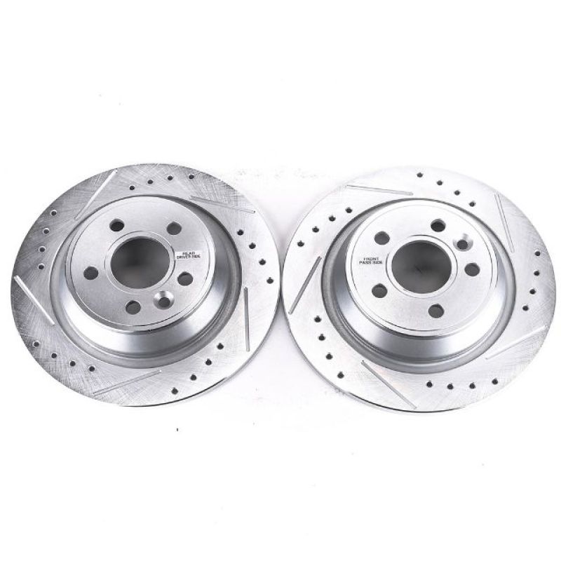 Power Stop 12-15 Land Rover Range Rover Evoque Rear Evolution Drilled & Slotted Rotors - Pair PowerStop