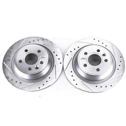 Power Stop 12-15 Land Rover Range Rover Evoque Rear Evolution Drilled & Slotted Rotors - Pair PowerStop