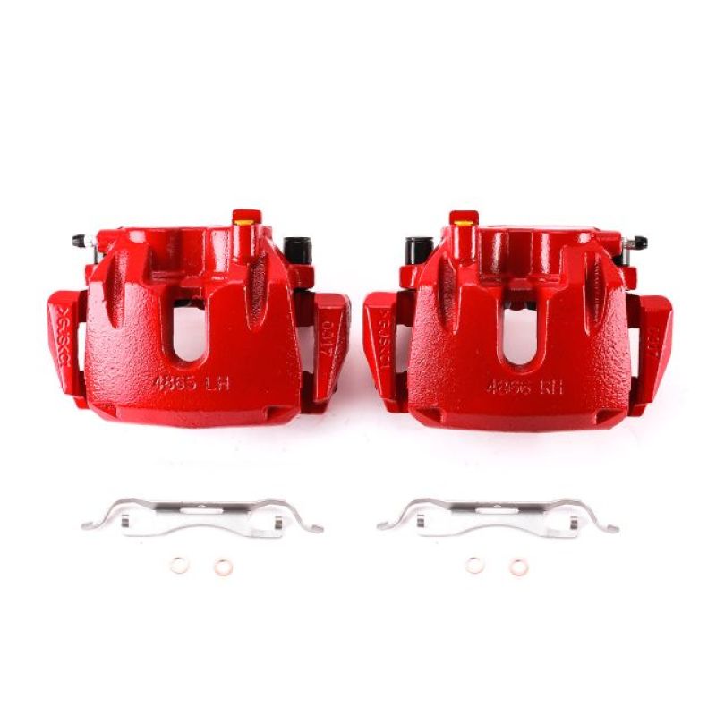 Power Stop 11-17 Dodge Durango Front Red Calipers w/Brackets - Pair PowerStop