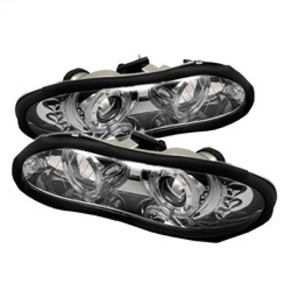 Spyder Chevy Camaro 98-02 Projector Headlights LED Halo LED Chrm - Low H1 PRO-YD-CCAM98-HL-C SPYDER