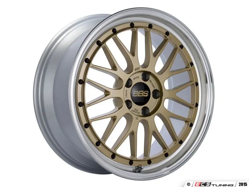 BBS LM 19x9.5 5x120 ET35 Gold Center Diamond Cut Lip Wheel -82mm PFS/Clip Required