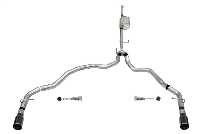 Corsa 2021-2022 Ford F-150 SuperCrew/6.5in Bed 5.0L V8 Sport Cat-Back Dual Rear Exit-Black PVD CORSA Performance