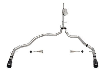 Corsa 2021-2022 Ford F-150 SuperCrew/6.5in Bed 5.0L V8 Sport Cat-Back Dual Rear Exit-Black PVD CORSA Performance