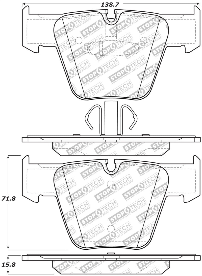 StopTech Street Disc Brake Pads - 305.12890 Stoptech
