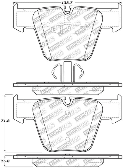 StopTech Street Disc Brake Pads - 305.12890 Stoptech