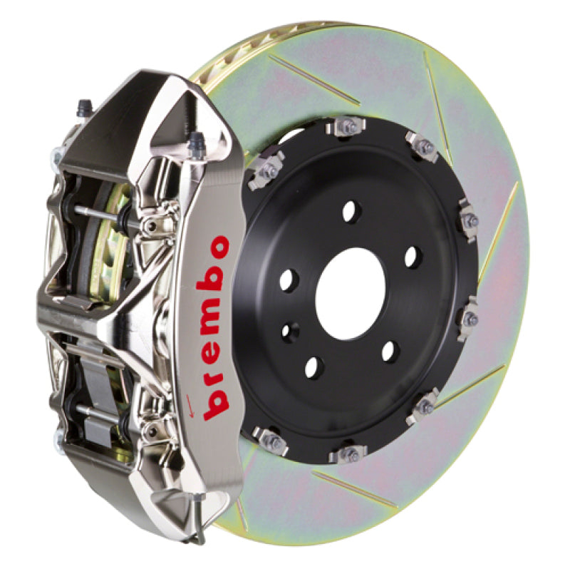 Brembo 00-02 RS4 Front GTR BBK 6 Piston Billet380x34 2pc Rotor Slotted Type-1- Nickel Plated