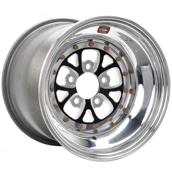 Weld V-Series 15x10 5X4.5 BP 5X114.3 7in Backspace Black w/ Black Center  - Black Single Beadlock MT