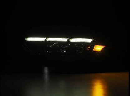 AlphaRex 880261 15-17 Ford Mustang NOVA LED Proj Headlights Alpha Black w/Activ Light/Seq Signal/Switch DRL