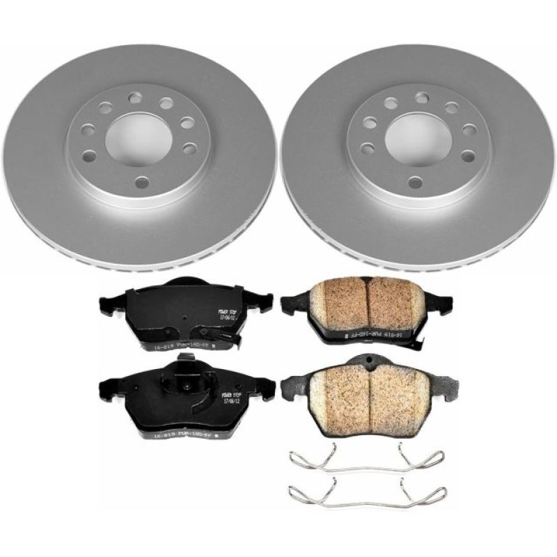 Power Stop 99-03 Saab 9-3 Front Z23 Evolution Sport Coated Brake Kit