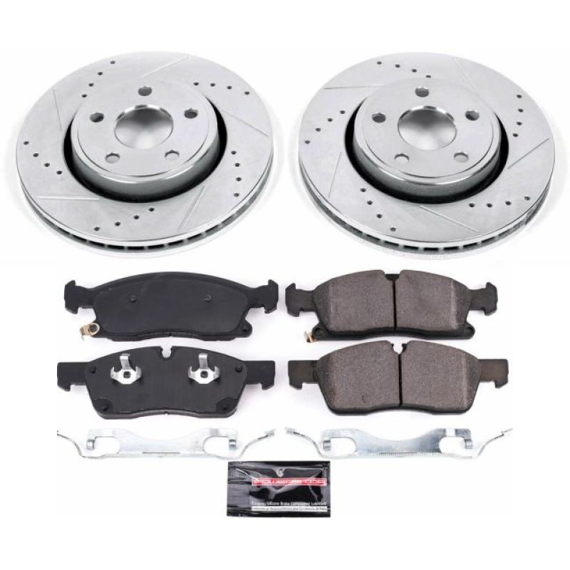 Power Stop 17-19 Jeep Grand Cherokee Front & Rear Z17 Evolution Geomet Coated Brake Kit