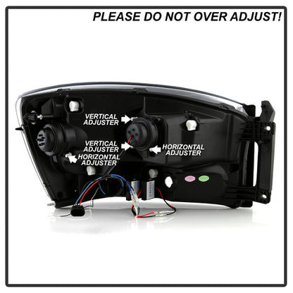 Spyder 06-08 Dodge Ram 1500 LED Headlights - Black PRO-YD-DR06PL-BK SPYDER