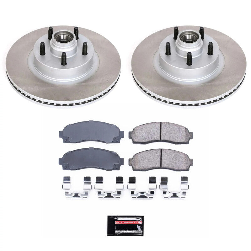 Power Stop 01-05 Ford Explorer Sport Trac Front Semi-Coated Rotor Kit PowerStop
