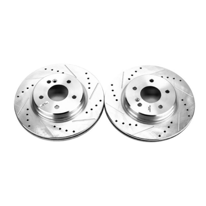 Power Stop 05-06 Chrysler Crossfire Rear Evolution Drilled & Slotted Rotors - Pair PowerStop