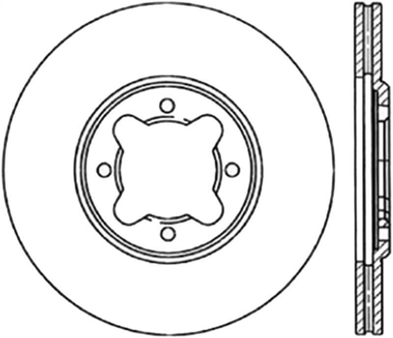 StopTech 82-85 Toyota Celica Supra Drilled Front Right Rotor Stoptech