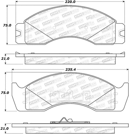 StopTech Sport Brake Pads w/Shims - Front Stoptech