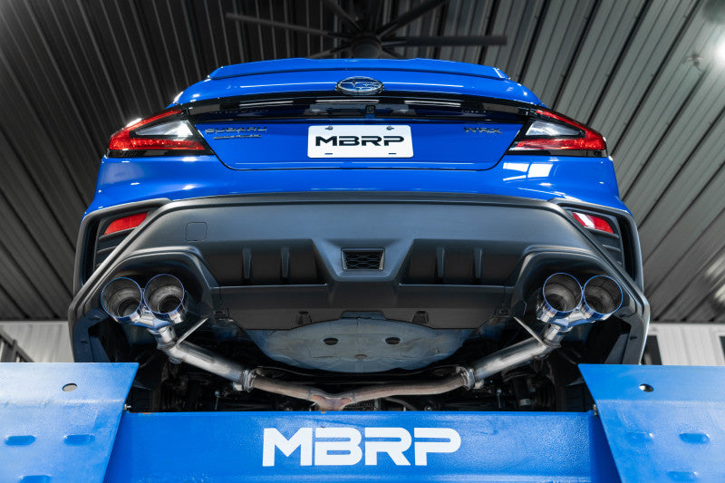 MBRP 2022 Subaru BRZ 2.4L/Toyota GR86 2.4L 2.5in Dual Split Rear Exit w/ Quad CF Tips - T304 MBRP