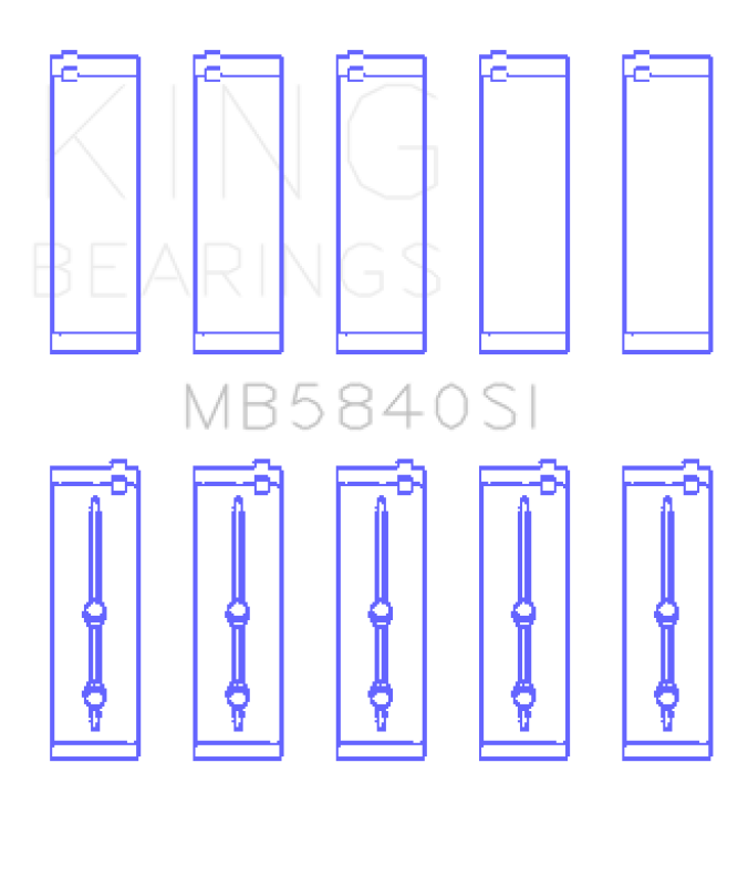 King Engine Bearings Chrysler/Dodge Gen Iii Hemi 5.7/6.1/6.4 (Size +0.25mm) Main Bearing Set King Engine Bearings