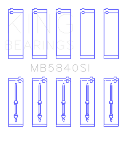 King Engine Bearings Chrysler/Dodge Gen Iii Hemi 5.7/6.1/6.4 (Size +0.25mm) Main Bearing Set King Engine Bearings