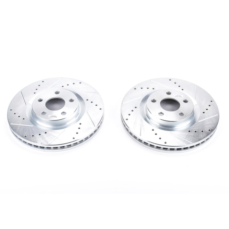 Power Stop 15-19 Ford Edge Front Evolution Drilled & Slotted Rotors - Pair