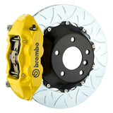 Brembo 99-04 996 Rear GT BBK 4 Piston Cast 345x28 2pc Rotor Slotted Type3-Yellow